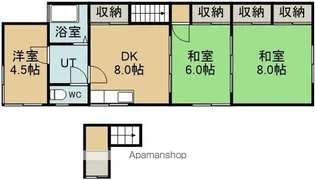 本町28番1棟2戸(ホンチョウニジュウハチバンヒトムネニコ)【2階】の間取り